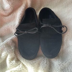 Minnetonka Black Suede Moccasins